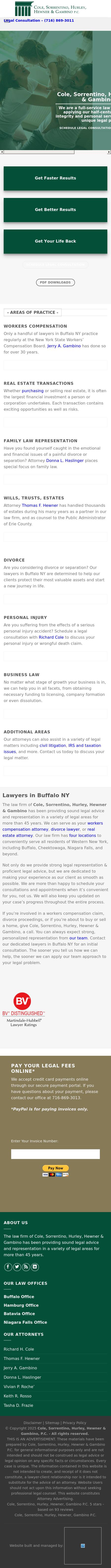 Cole, Sorrentino, Hurley, Hewner & Gambino, P.C. - Niagara Falls NY Lawyers