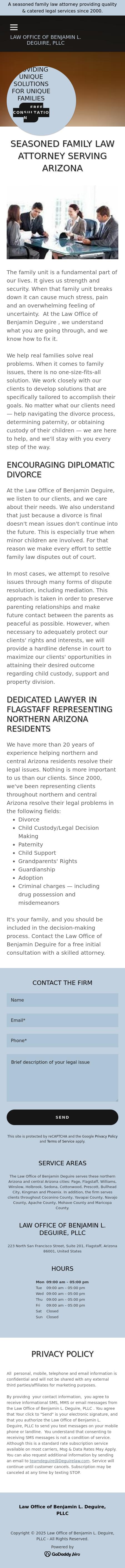 Law Offices of Benjamin L. Deguire, PLLC - Flagstaff AZ Lawyers