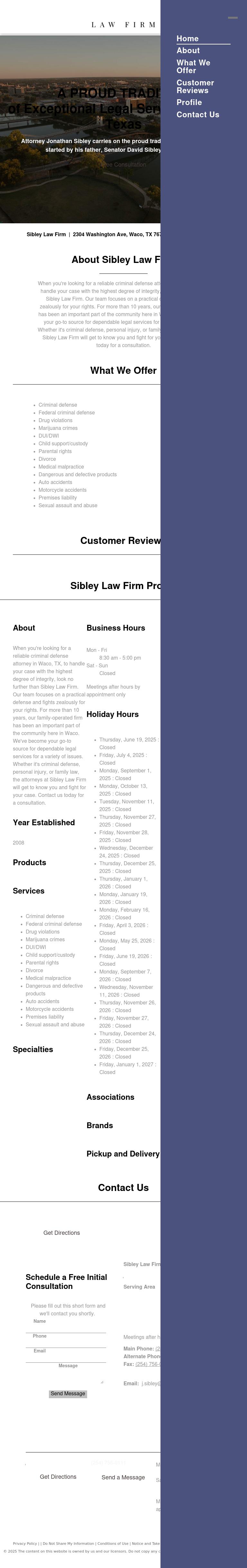 Sibley Law Firm - Waco TX Lawyers