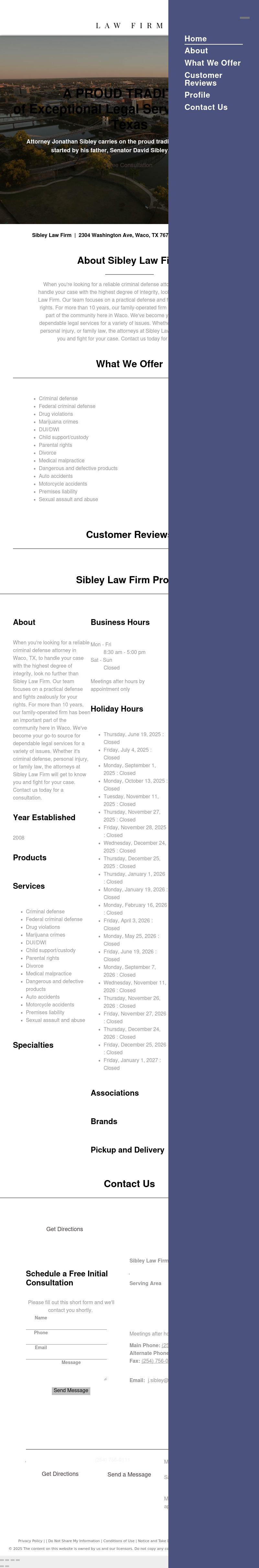 Sibley Law Firm - Waco TX Lawyers